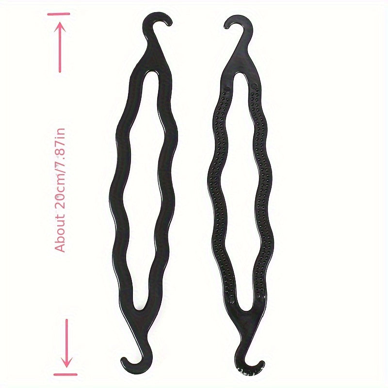 5-Pack Double Hook Hair Bun Maker, Magic Hair Bun Maker, Korean Style Bun Hair Styling Tool, Magic Curling Rod for Hairstyling, Hair Styling Accessory