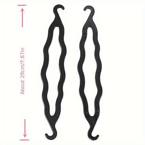 5-Pack Double Hook Hair Bun Maker, Magic Hair Bun Maker, Korean Style Bun Hair Styling Tool, Magic Curling Rod for Hairstyling, Hair Styling Accessory