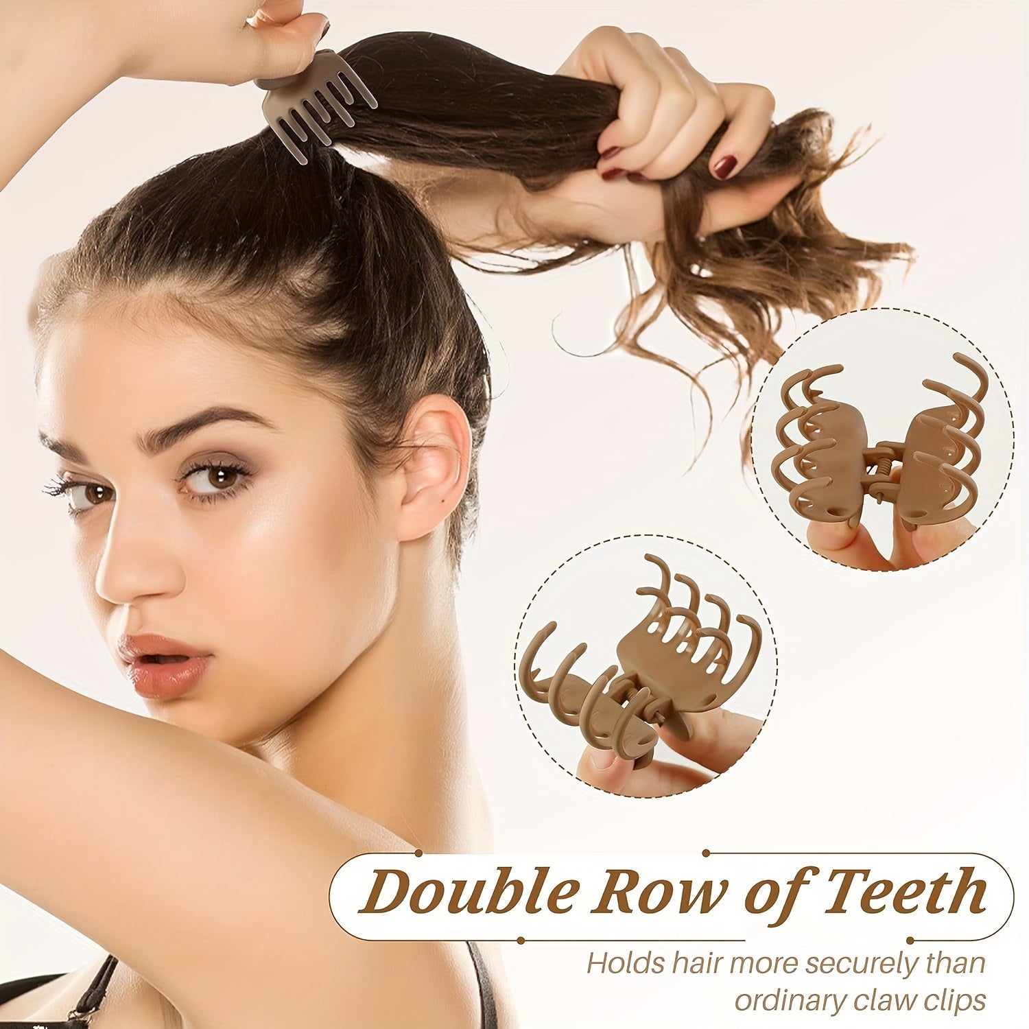 6/12pcs of Women'S Small Claw Hair Clips, Rectangular Claw Clips, And Double-Row Tooth Hair Clips, Matte Small Hair Clips Suitable for Thin to Medium Thick Hair, Cute Strong Hold Jaw Clips