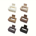6/12pcs of Women'S Small Claw Hair Clips, Rectangular Claw Clips, And Double-Row Tooth Hair Clips, Matte Small Hair Clips Suitable for Thin to Medium Thick Hair, Cute Strong Hold Jaw Clips